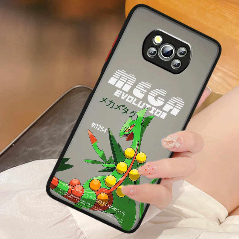 ظهر شفاف M-Megas-E-Evolutions P-Pokemones ، Xiaomi Mi Poco X5 X4 X3 M6 M5S M5 M3 F5 F4 F3 F6 Pro 5G Back #3