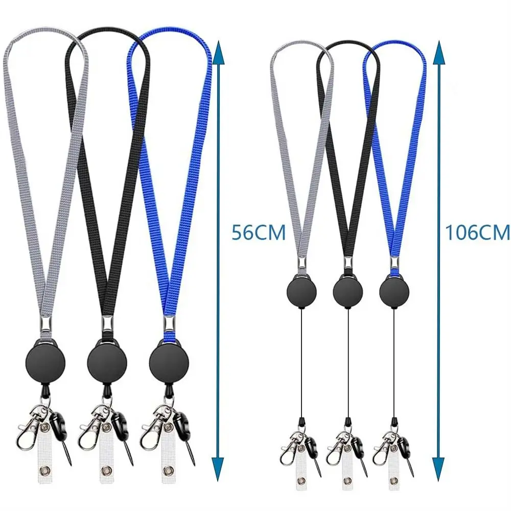 

Card ID Hanging Rope Lanyard Card Holder ID Lanyard Neck Strap Key Chain Badge Reel Anti-lost Lanyard Retractable Badge Holder