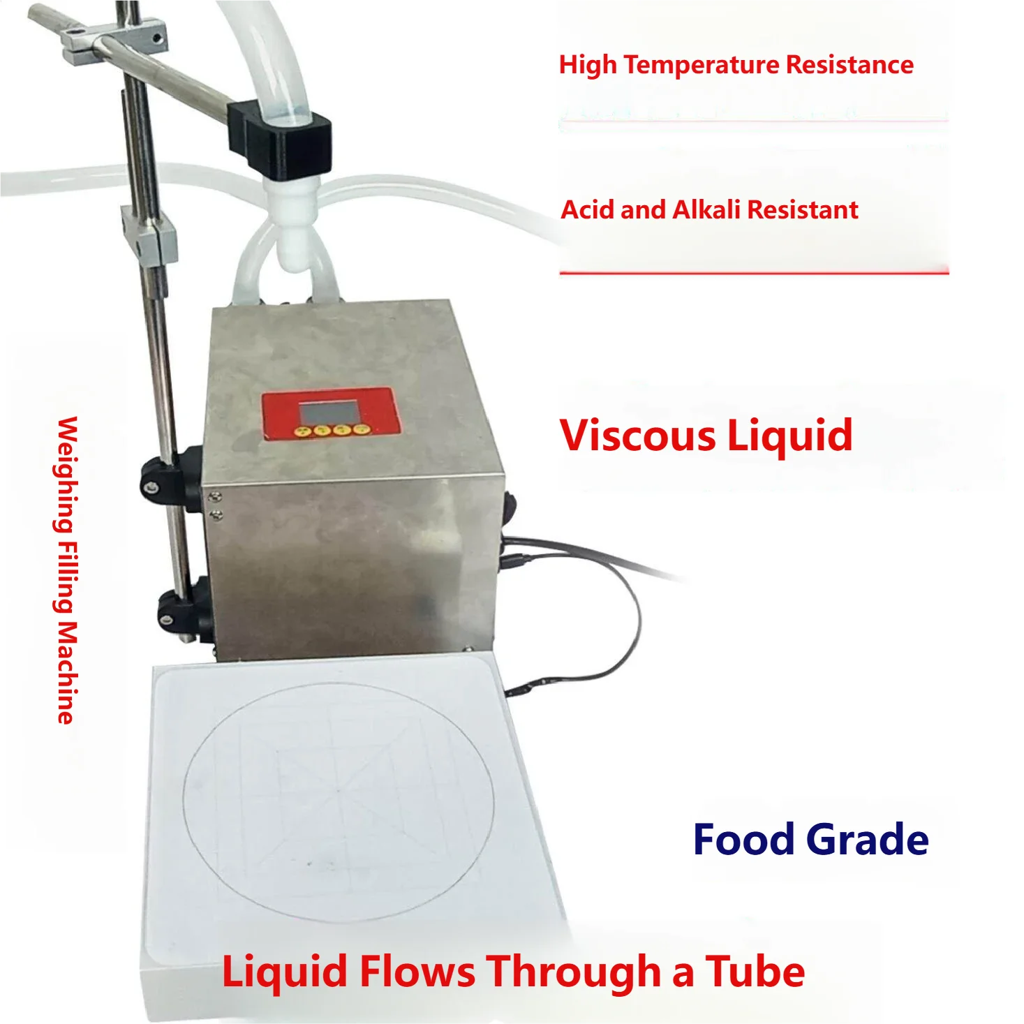 Small Dose Automatic Essential Oil Filling Machine Peristaltic Pump Weighing Dispenser for Perfume Disinfectant Laundry Liquid
