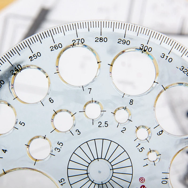 2X Multifunctional Geometric Ruler, Multifunctional Drawing Universal Ruler, Geometric Drawing Template Measuring Tool