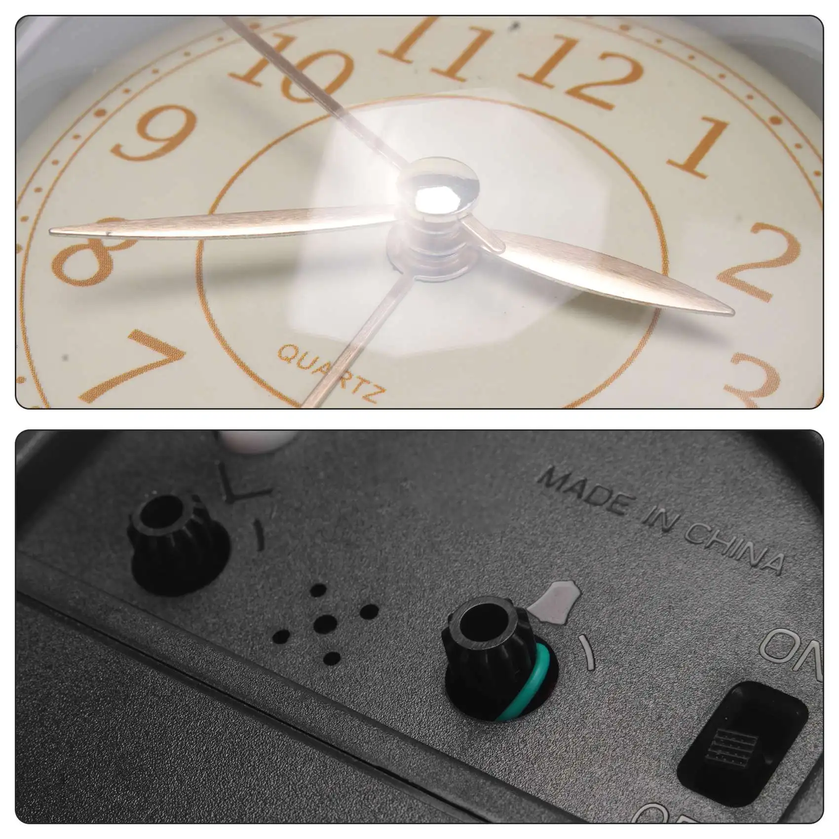 【Hot Cake】Silent Alarm Clock Bedside Small Table Clock Non Ticking Analogue Retro Alarm Clock With Light Button For Desk Table