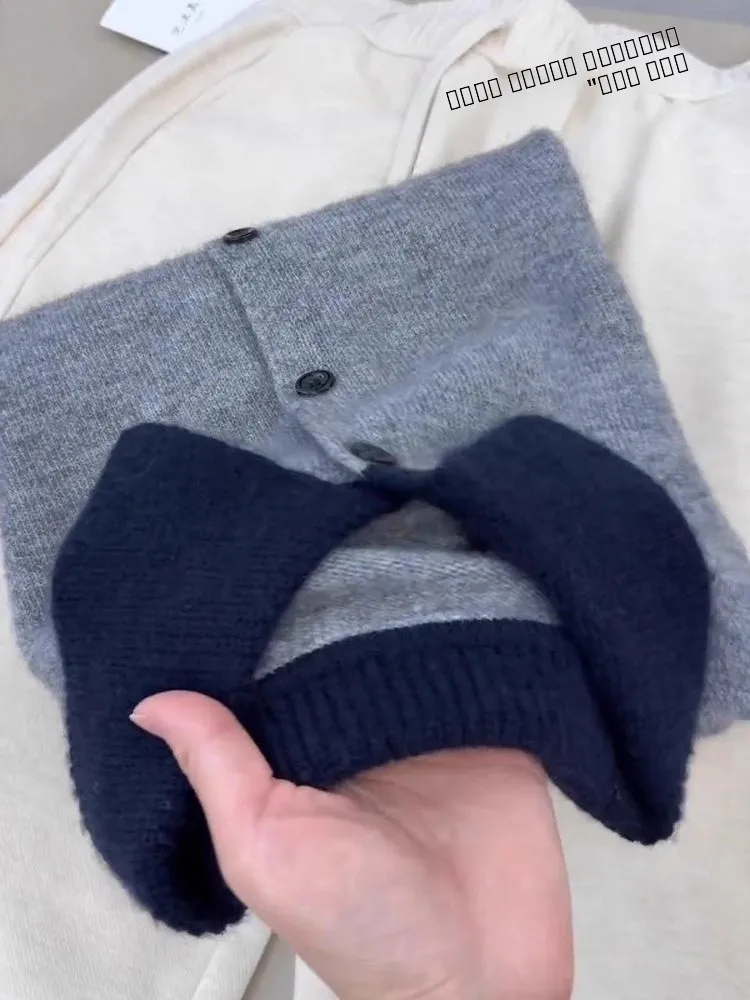 Loose Long Sve Knitted Open Cardigan Women's Sle Korean Version ey Lapel Casual Loose Fit plus Size Autumn Top