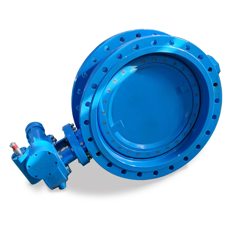 

DN200-DN2000 8\"-48\" Flanged Double Eccentric Butterfly Valve With EPDM Seal EN593 & EN1092 Standards Manual Power