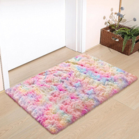 Rainbow Color Faux Fur Rug,Super Soft Comfortable,Non-Shedding Easy Clean Carpet for Home Decor,Bedroom Living Room Floor Mat