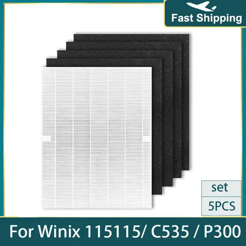 Filtre à charbon de rechange pour supporter ficateur d'air Winix, maWave, C535, 115115, 5300, 6300, P300 et Fellowes, ahiaMax, 5300, 290, DX95, 300