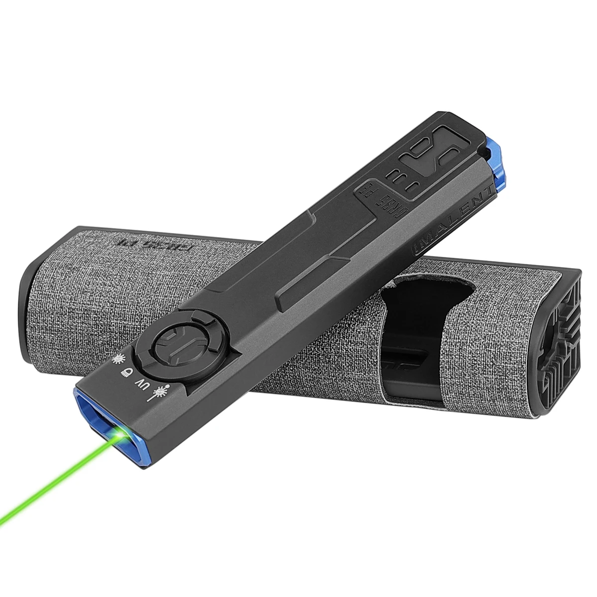 

IMALENT GR35 Rechargeable EDC Flat Flashlight with Type-C Charging Case (Green UV and White LED Combo 2800 Lumen Portable Light)