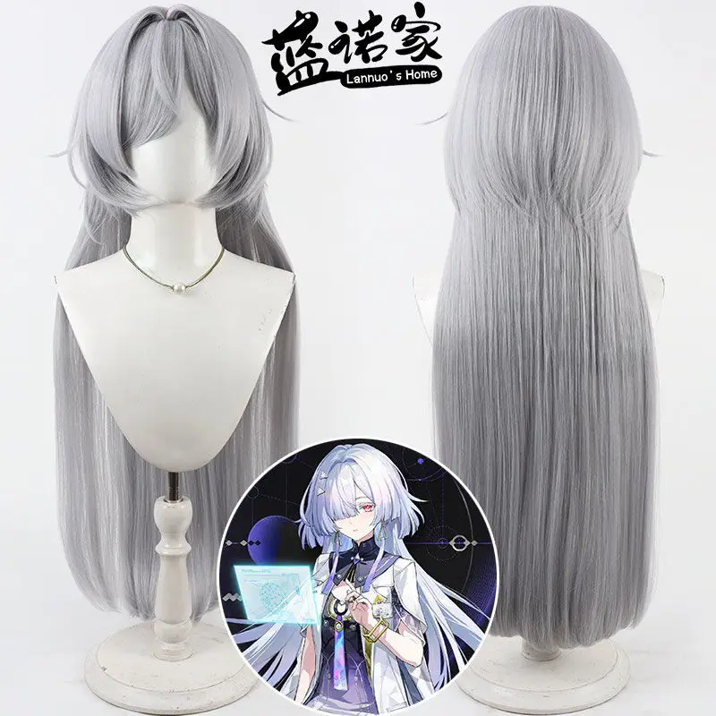 

Аниме Wuthering Waves Mornye Косплей Парик Хэллоуин Карнавал Вечеринка Реквизит Синтетические волосы Термостойкое волокно + Кепка для парика