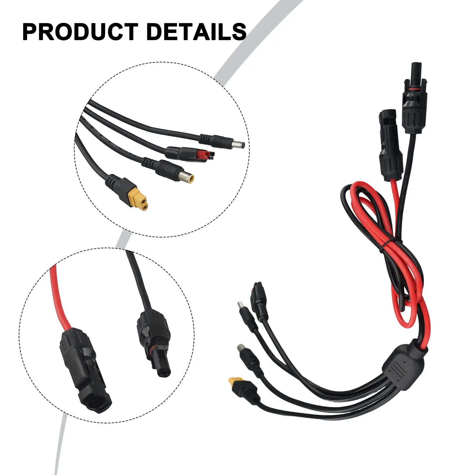 

Multi Purpose Solar Panel Connector Extension Cable Splitter Works Seamlessly with For XT60 DC 8mm & 5 5mm Types