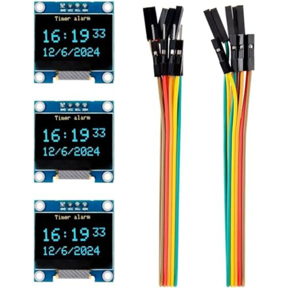 3pcs 0.96-inch Display Modules With 128x64 Resolution With 20cm Wire For ARDUINO For MEGA For STM32 For ESP32