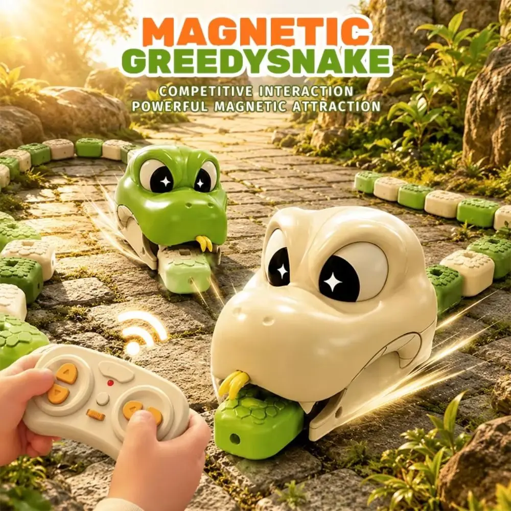 Magnetic RC Snake Car Rechargeable Interactive Remote Control Car Bead Eating 2 Players Magnetic RC Car 2 Players Battle