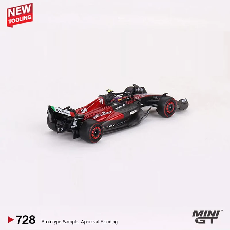 MINIGT 2023 F1 호주 그랑프리에서 Zhou Guanyu가 구동 Alf Rome C43 #24 모델 자동차, 1:64