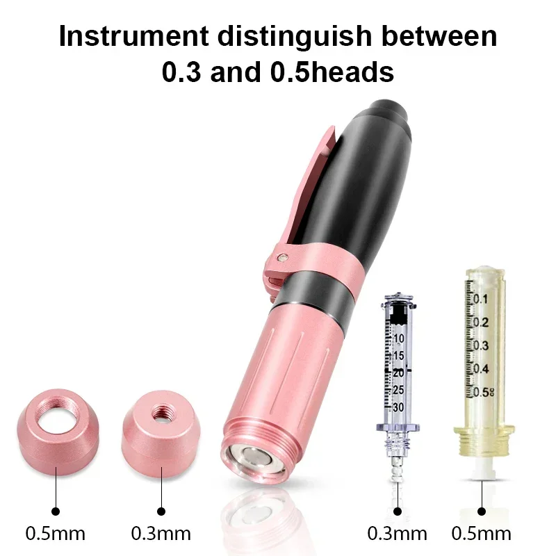 Pink Hyaluronique Pen Hyaluronic Acid Pen Needle Free Injection Gun for Anti-wrinkle Skin Rejuvenation Lips Lifting Lip Atomizer