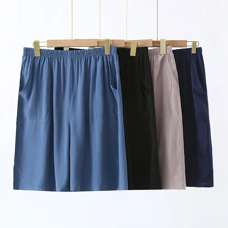 2026 New Summer Men's Pajama Pants Capris Capris Viscose Cotton Silk Cool And Comfortable Home Pants For Men Pajama Pants
