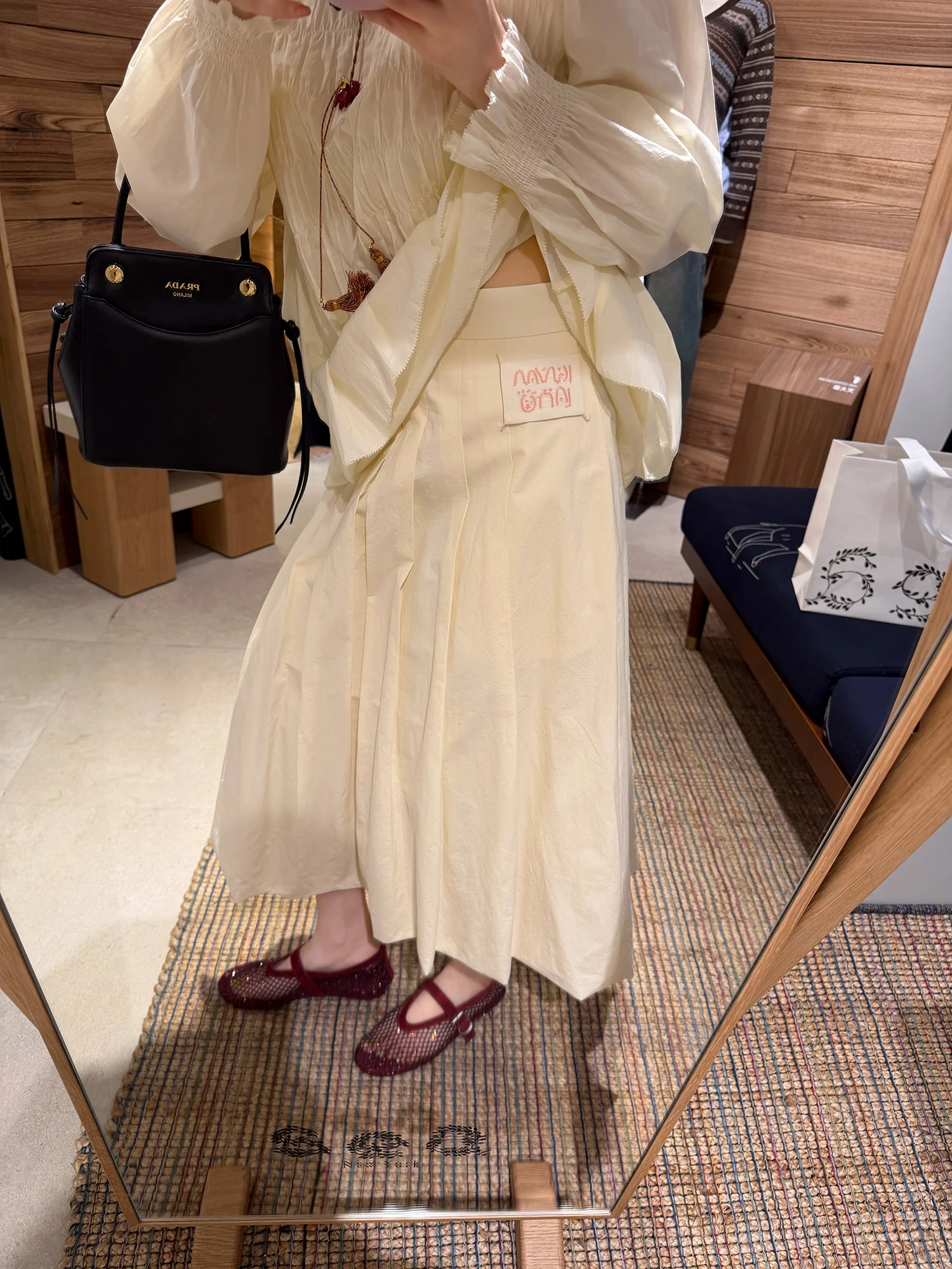 

Официальная пышная юбка Realzz из чистого хлопка, двухцветная, фасона «баллон», средней длины, А-силуэт, для женщин, весенний сезон, с завышенной талией