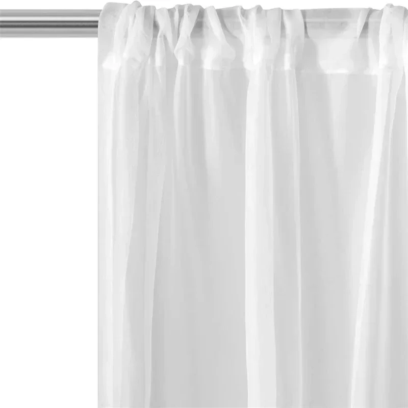 

Customizable Pattern Solid Sheer Curtain Window Screen Rod Pocket 2 Panels