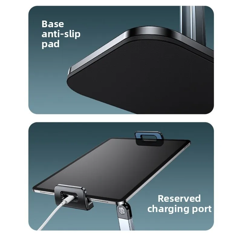 Adjustable Tablet & Monitor Stand with Clamp, 360° Rotating, Height Adjustable, Multifunctional for Gaming, Study & Office