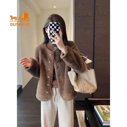 New Winter Coat for Women, The Best Quality, Simple and Light Luxury Real Fur Short Thick Coat, Temperament Warm Jacket for Work