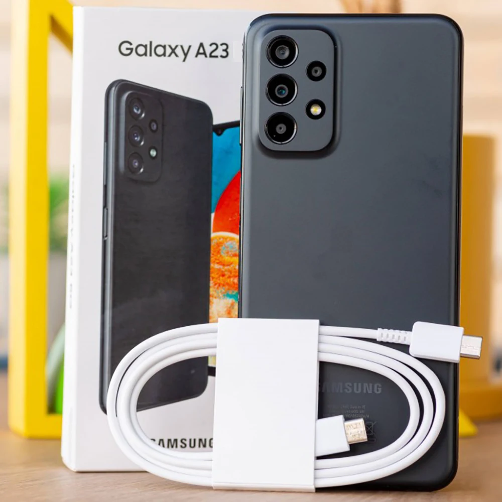 

Original Unlock Samsung Galaxy A23 Smart Android Phone Global Edition 2SIM 6.6-inch 90Hz 50MP Samsung 5000mAh NFC 4GB+128GB