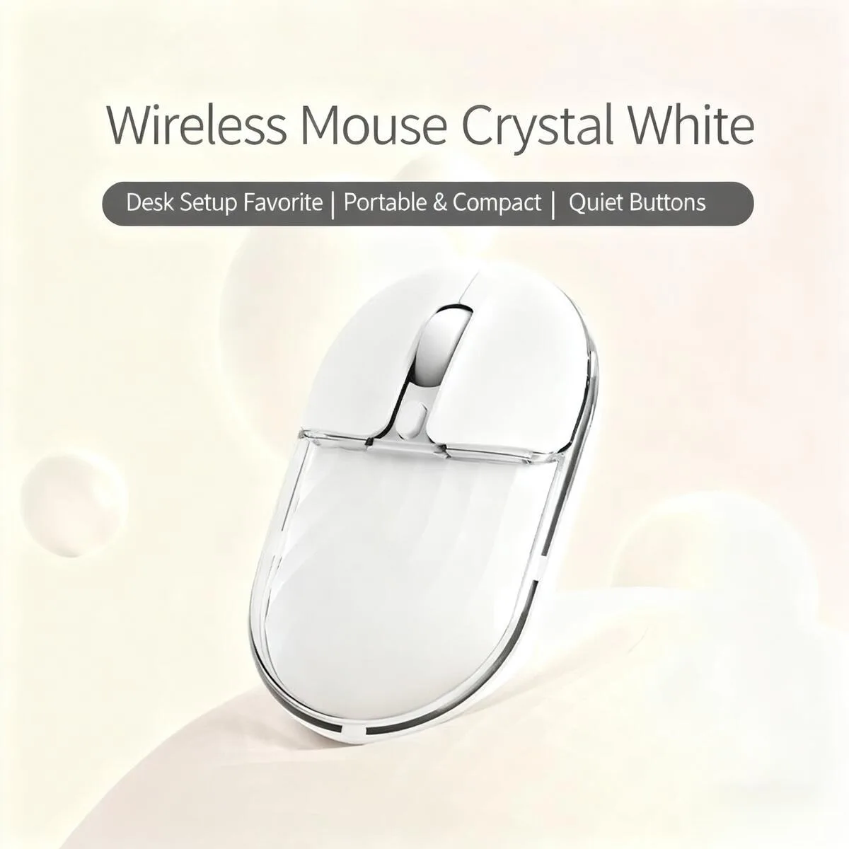

Water Ripple Bluetooth Wireless Dual-mode Office Mouse Transparent Top Cover Lightweight Portable Mause For Desktop Notebook