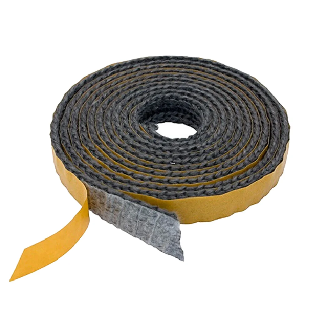 Stove Rope Glass Seal Fiberglass Sealing Strip Stove Fire Rope Wide Black Flat 2.5M 18x3mm Air Vent Sealing Strip