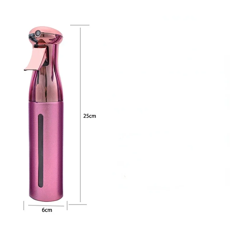 300ML Hairdressing Spray Bottle Electroplating Refillable Fine Mist Sprayer Bottle Salon Haircut High Pressure Water Can