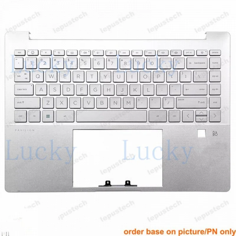 

Клавиатура с подсветкой и упором для рук (пальмрестом) серебристого цвета для HP Pavilion Plus 14-EH TPN-W154 N10393-001 (американская раскладка)