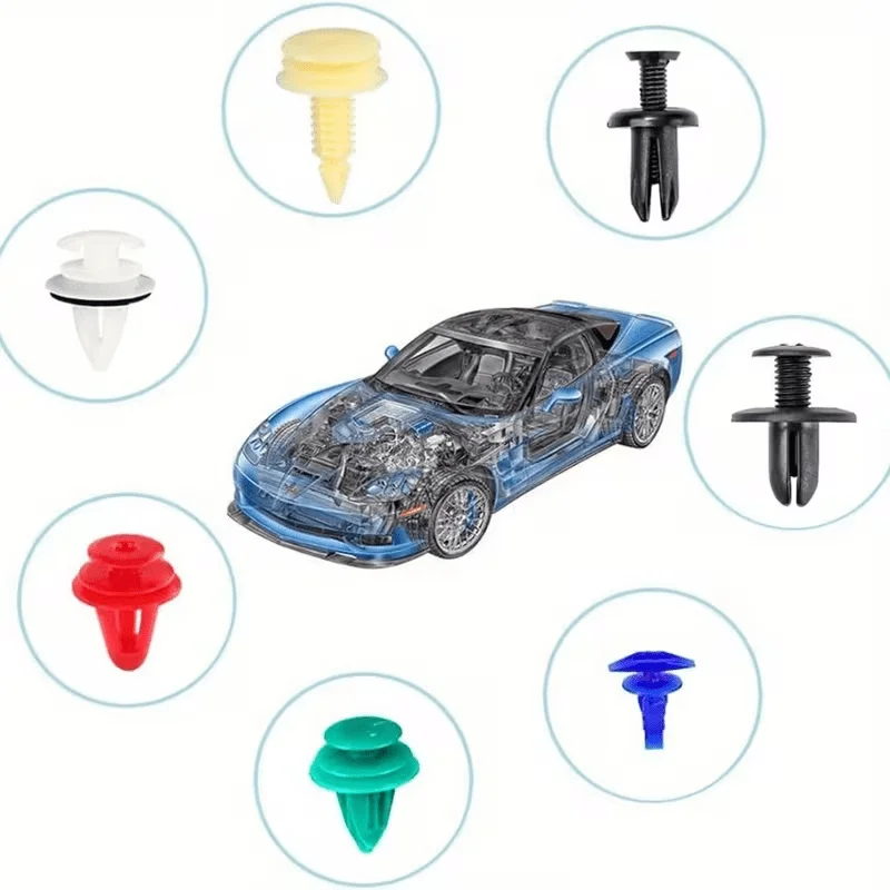 1 Set of Automotive Repair Kit (Contains 925 Pieces Per Set) Boxed Fasteners, Universal Car Body Fasteners, Rivets, Fender Expansion Clips Suitable for Car Bumpers, Door Panels, and Fenders