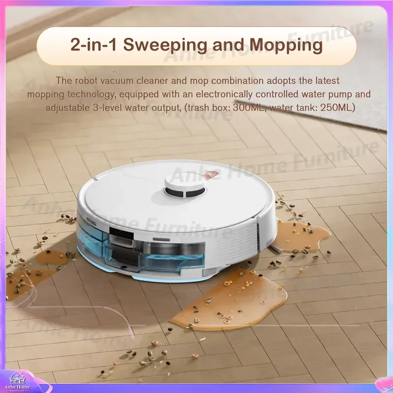 Self-Cleaning Robot Vacuum Cleaner with Lidar Navigation for Pet Hair Hard Floors Mopping and Sweeping Smart APP Control WiFi
