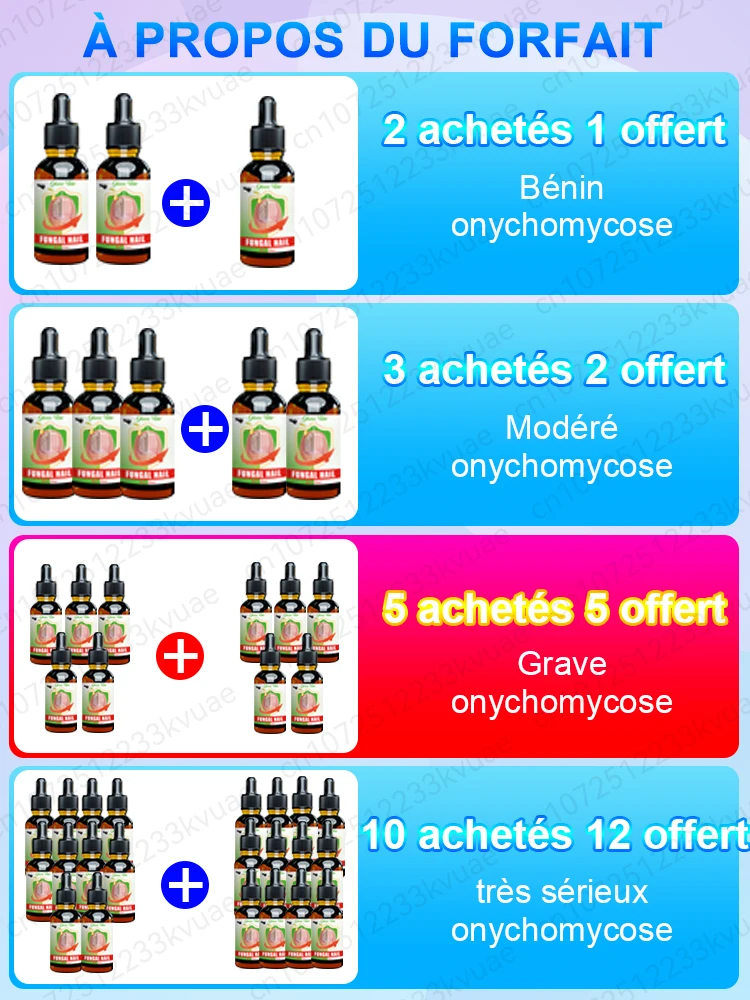 Sérum de traitement contre les mycoses des ongles