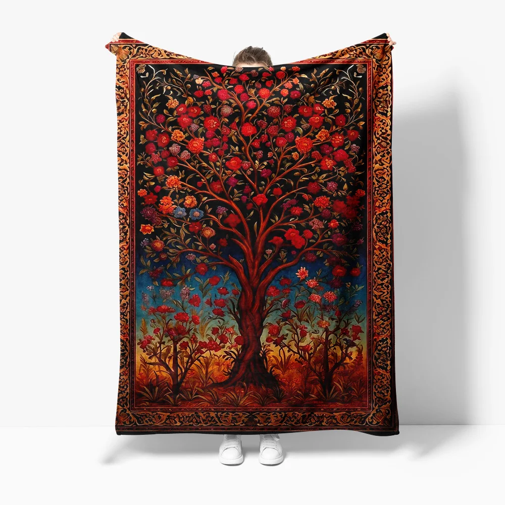 

Luxurious Velvet Throw Blanket with Floral Pattern for Sofa Bed Living Room Bedroom Decoration Gift