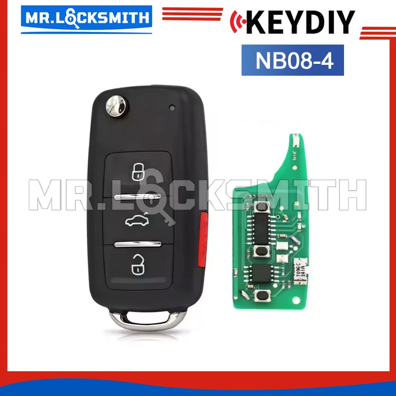 1 Piece KEYDIY NB08-4 Universal Remote Key KD NB Series for Volkswagen Type for KD900/KD-X2/URG200/Mini Programmer Tools