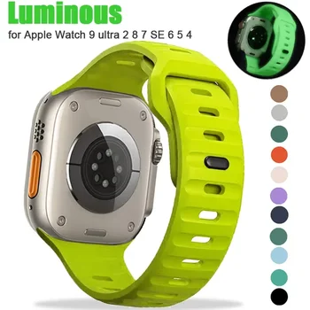 Silikonarmband für Apple Watch Band Serie 10 42 mm 46 mm 9 8 7 41 45 mm Ultra2 49 mm 44 40 38 42 mm Correa Band für Iwatch 6 SE 5 4