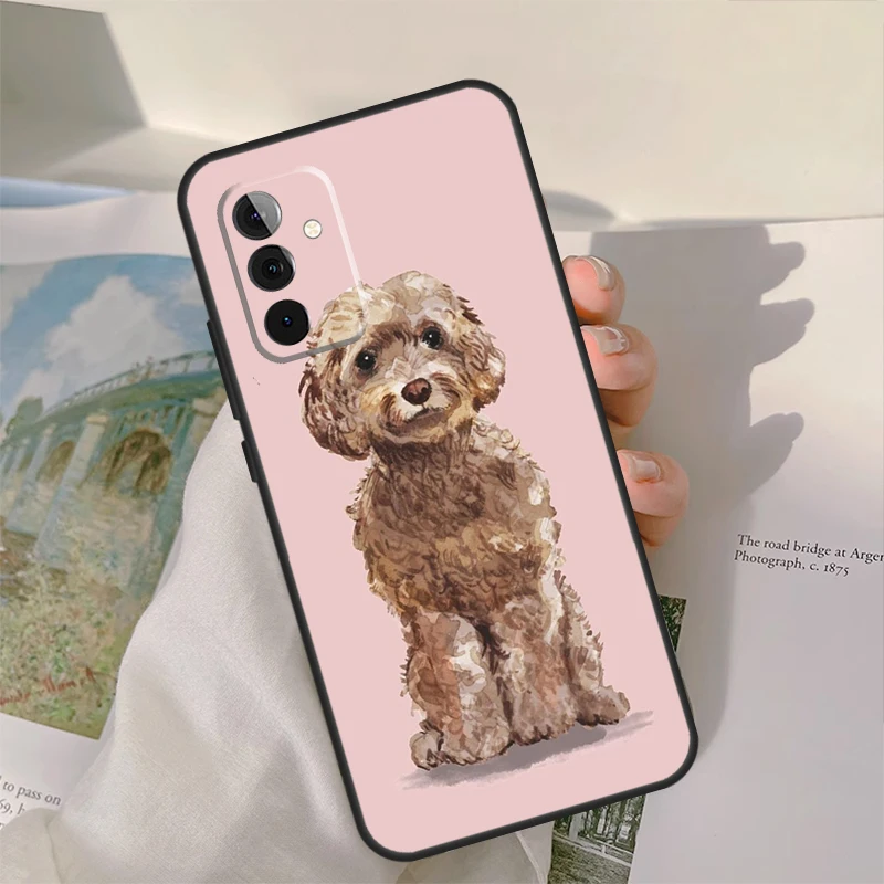 Cute Cockapoo Dog Case For Samsung Galaxy A34 A54 A14 A24 A12 A22 A32 A52 A51 A71 A73 A53 A33 A23 A13 Cover