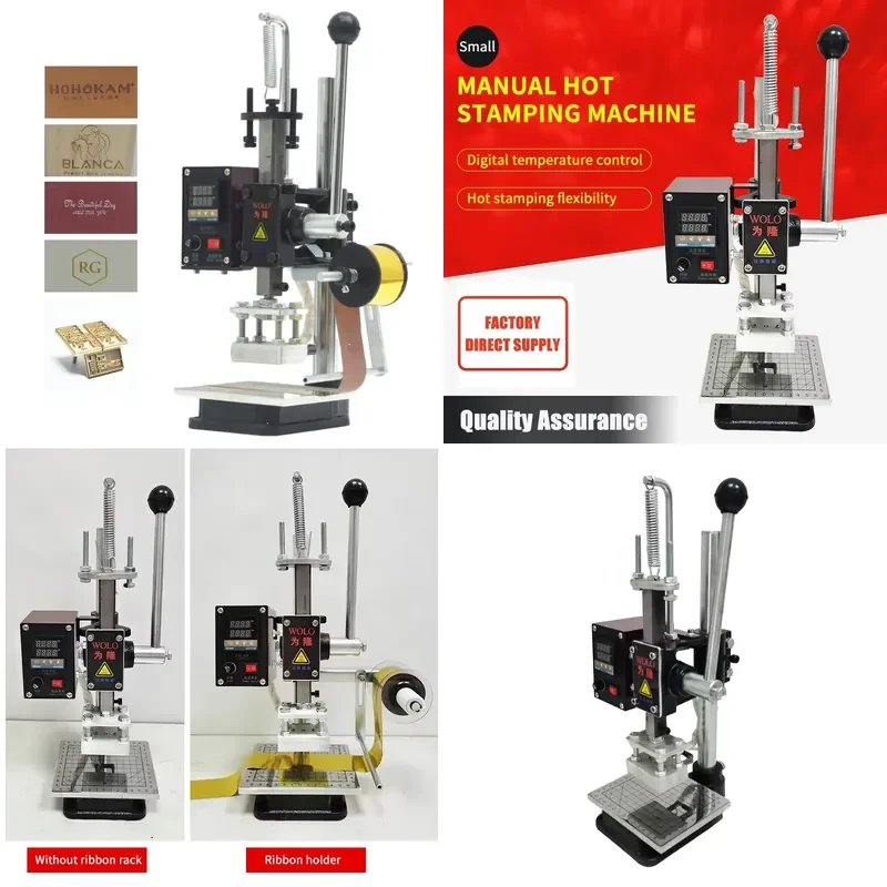 Manual Workbench Digital Hot Foil Stamping Machine Desktop Leather Embossing Bronzing for Tool Wood Pvc Paper Diy Stamping
