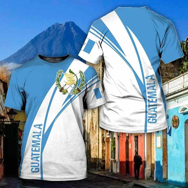 Guatemala National Flag 3d Print T-shirt Fashion Harajuku Streetwear Tees Men Short Sleeve T Shirts Oversized Hip Hop Kids Tops