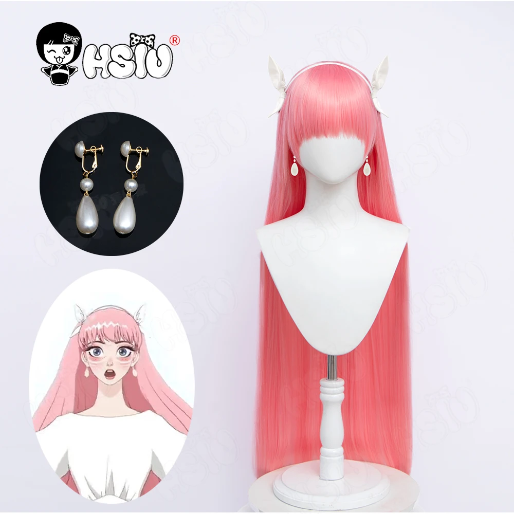 Naito Suzu Belle Cosplay Wig Fiber synthetic wig Costumes Anime Ryuu to Sobakasu no Hime Cosplay「HSIU 」Deep pink long Wig