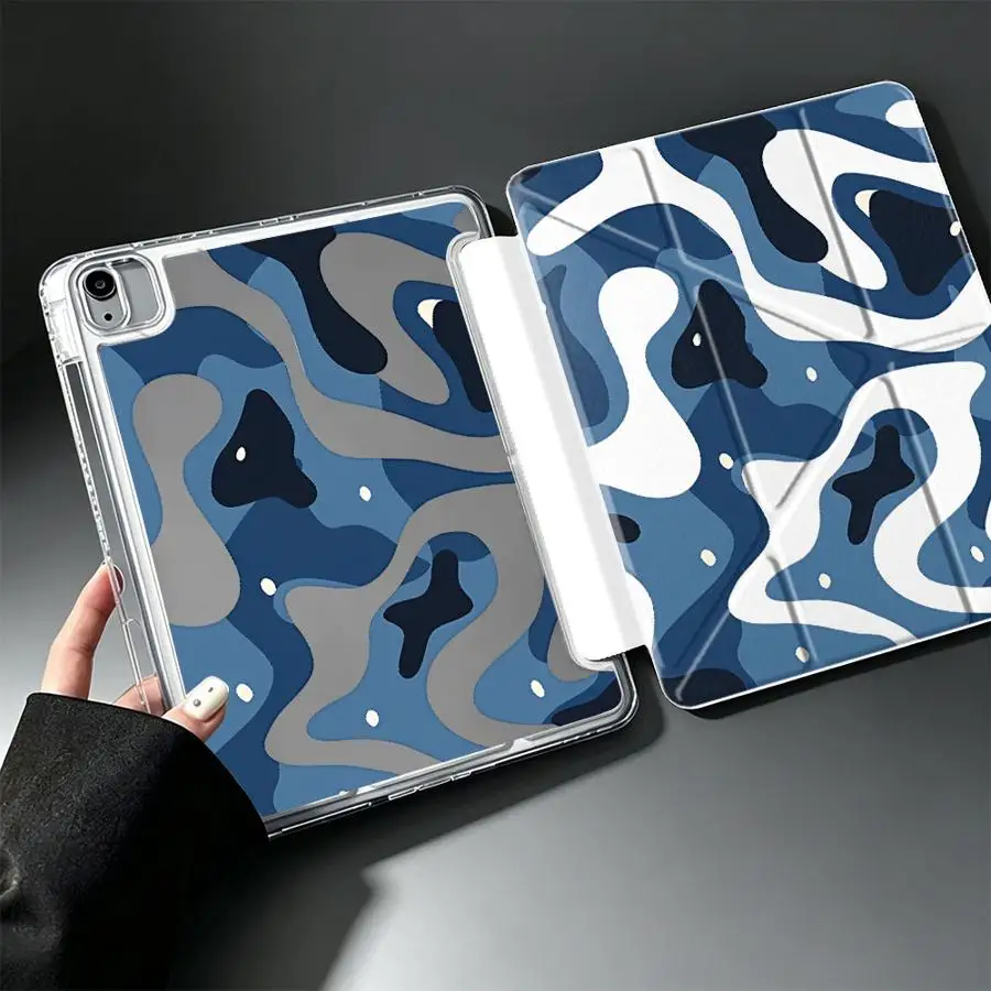 Personalized Ripple Pattern Tablet Case For Samsung Galaxy Tab A9 Plus S9 Plus S10 Lite A8 A11 S8 S7 FE With Pen Slot Cover