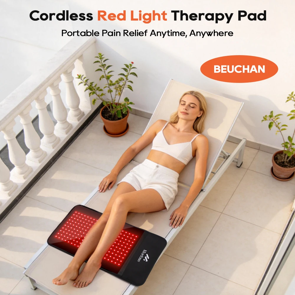 

Large Red Light Pad For Body And Eyes LED Red Light Device For Back Shoulders Waist Belly - 200 LEDs Pad Mat For Gift Women Men