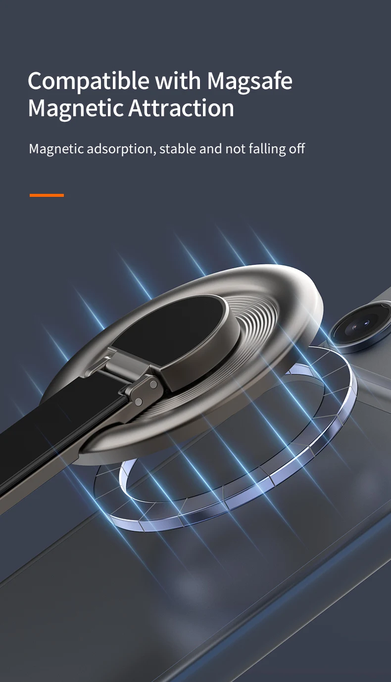 Starker magnetischer Telefonhalter für Magsafe, 360-Grad-Drehung, Magnet-Fingerring-Ständer, kompatibel mit iPhone 17 15 16 Xiaomi – Detail 10