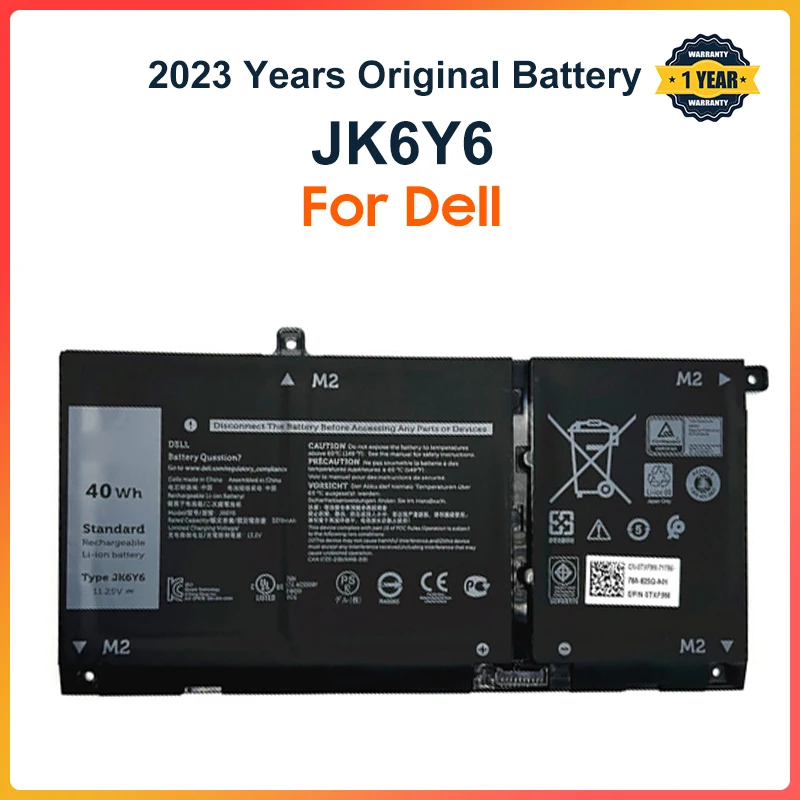 

Аккумулятор JK6Y6 11,25 в 40 Втч для ноутбука Dell Latitude 3410 3510 Vostro 14 5402 5501 5502 Inspiron 5300 5301 9077G H5CKD