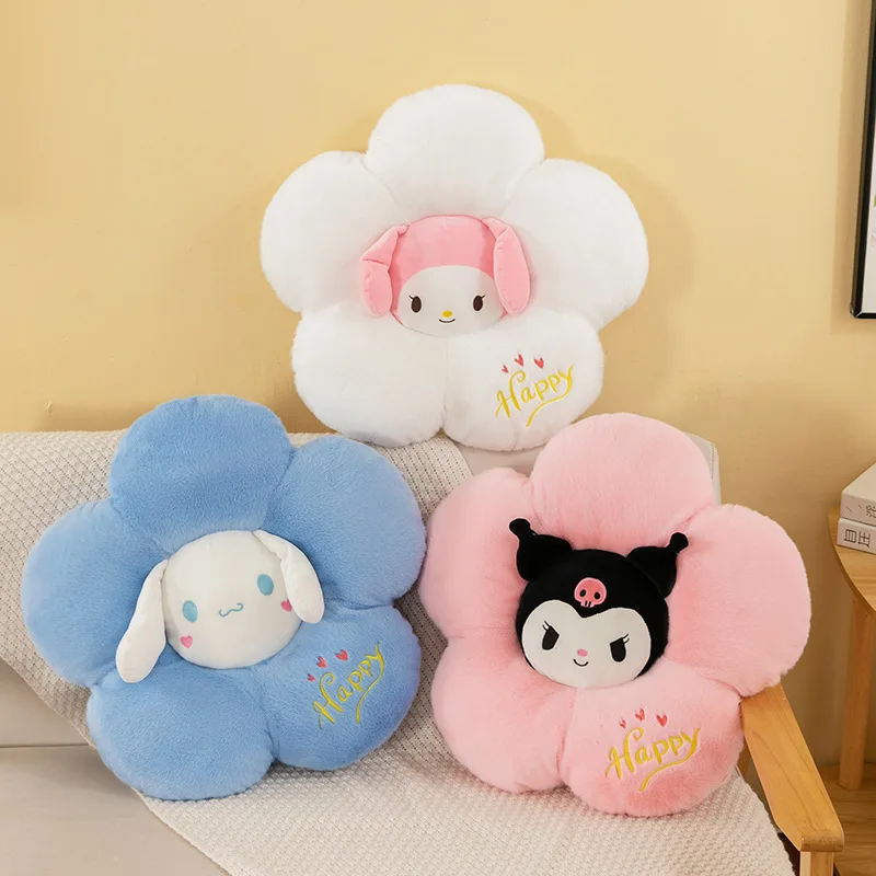 Travesseiro super macio do luxuoso para meninas, presente do espaldar, Kuromi, Pochacco, melodia, Cinnamoroll, girassol, boneca do luxuoso, sono bonito, novo, 50cm