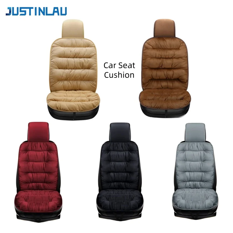 JUSTINLAU Car Seat Cushion Down-filled Seat Cushion Comfortable Warm Car Backrest Cushion With Elastic Band Car Interior Tools
