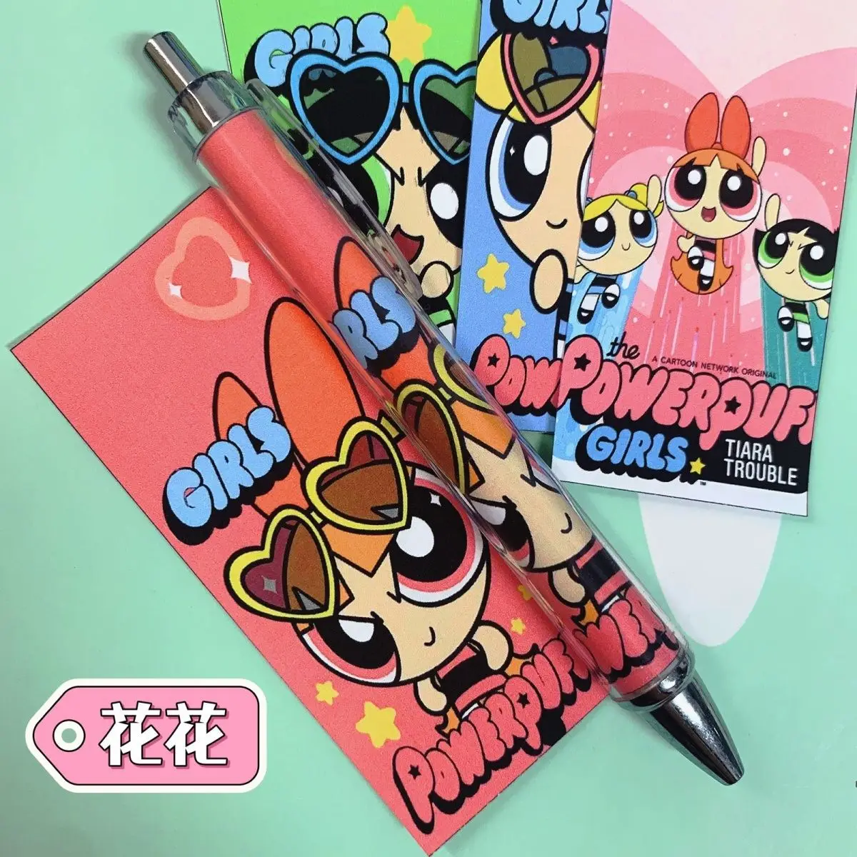 The Powerpuff Girls Blossom Bubbles Buttercup Cute Cartoon Black Press Neutral Pen Kawaii Periphery Lovely Student Stationery