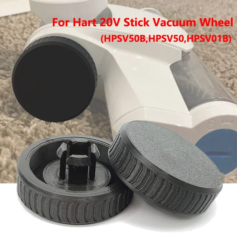 2Pcs Replacement Wheels For Hart 20V Stick Vacuum (HPSV50B,HPSV50,HPSV01B)