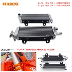 Motorcycle Aluminum Racing Radiator Water Tank Cooler For KTM HUSQVARNA SX125 SXF250 XC250 SX250 FC250 FX350 TC250 TE150 2016-18
