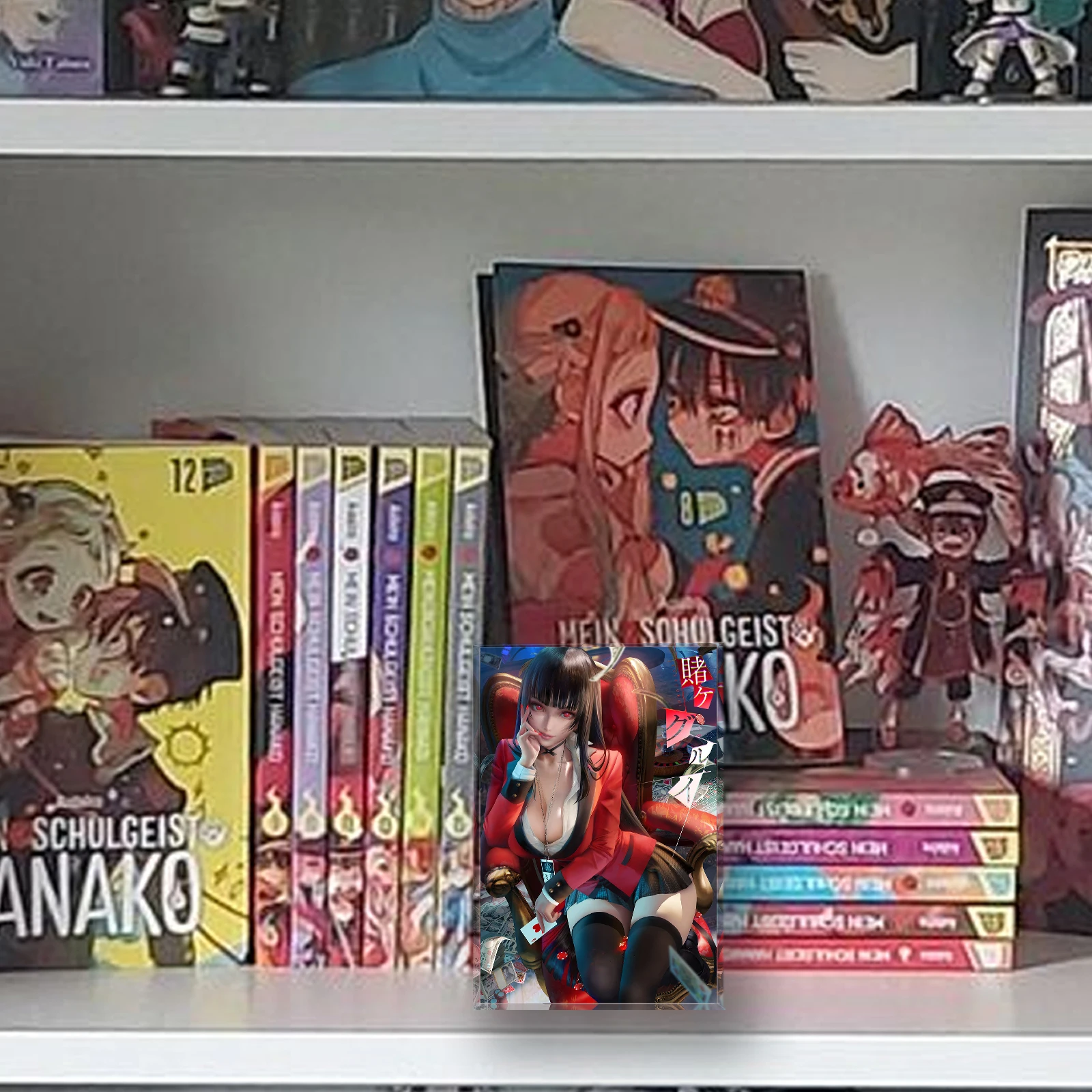 Yumeko Kakegurui مثير أنيمي فتاة Waifu كتلة أكريليك، القمار الملكة الفن الوقوف، مخصص مكتب ديكور هدية، مروحة الفن تحصيل الطوب #4