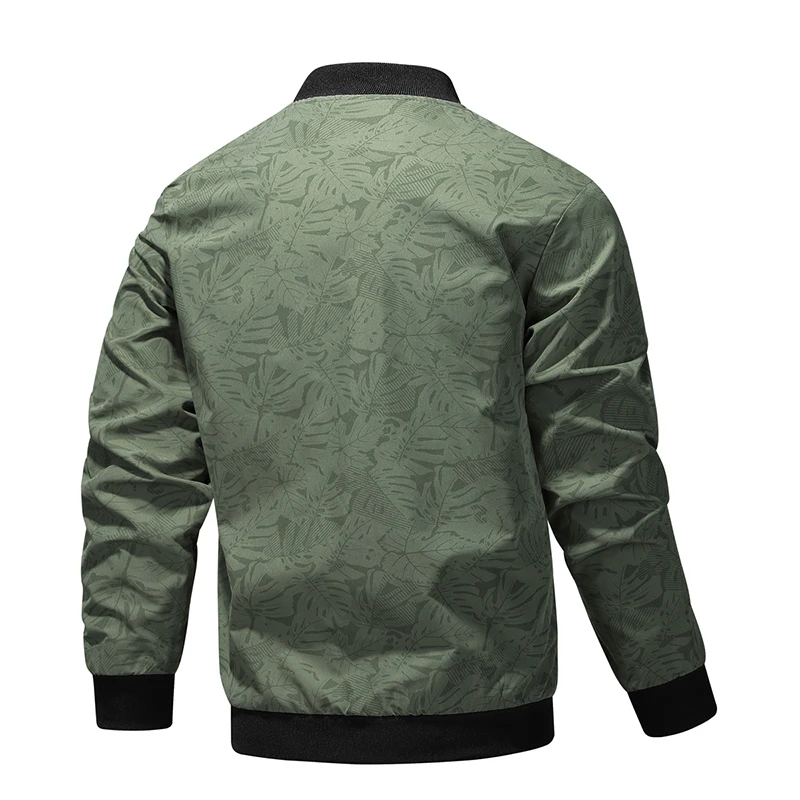 Blouson Bombardier Imprimé pour Homme, Coupe-Vent de Baseball, Vêtements d'Extérieur, Haut Décontracté, Manteau Slim, Nouvelle Collection Automne