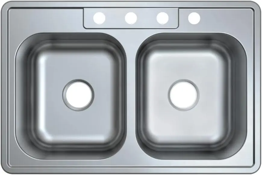 

Gourmetier GKTD33228 33' Раковина с двойной чашей, матовая нержавеющая сталь