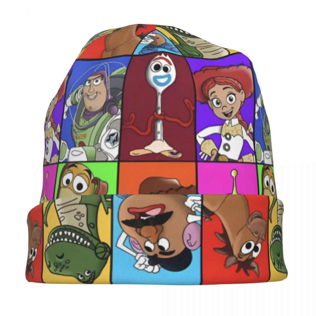 토이 스토리 우디 버즈 라이트이어 보닛 모자 힙합 야외 스컬리 비니 모자 남녀 공용 따뜻한 이중 사용 모자