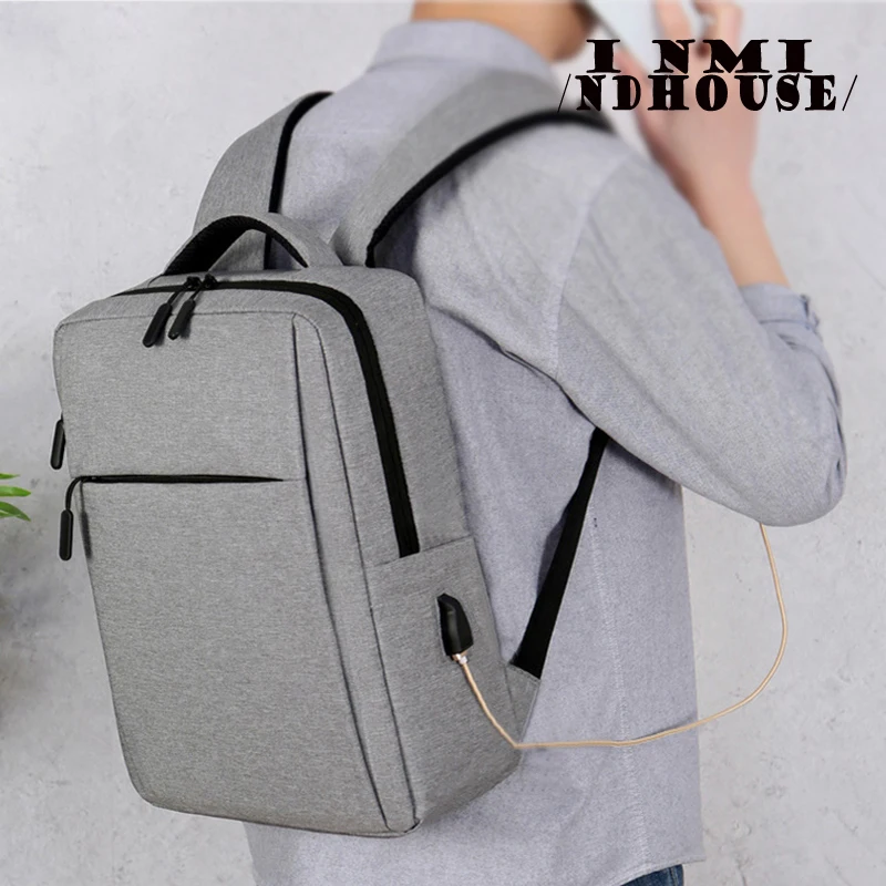 Mochila simples e elegante, mochila multifuncional de grande capacidade para deslocamento, viagens de negócios, bolsa para computador de estudante-ll